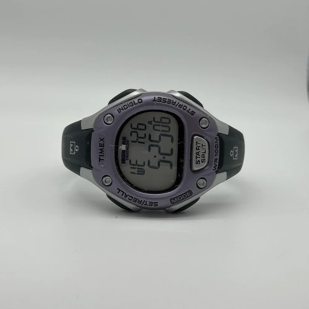 Timex Ironman Triathlon 30 Lap Women Watch Digital Black Resin 100M New Battery